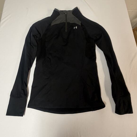 Under Armour Women’s Cold Gear Fitted Quarter Zip Pullover. Black. Size MD - Picture 1 of 15